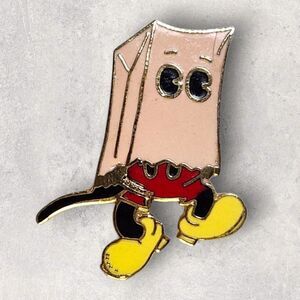 1985 Mouse Club "Not Mickey" Ward Kimball Lapel Pin Vintage Disneyana Fan Disney
